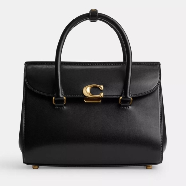 Túi Coach Nữ Broome Carryall Luxe refined Calf Leather Brass Black CP119