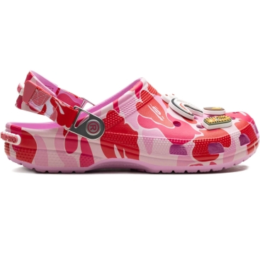 Dép Crocs x Bape Classic Clog Carnation A Bathing Ape ABC Camo Pink 209627-6I2