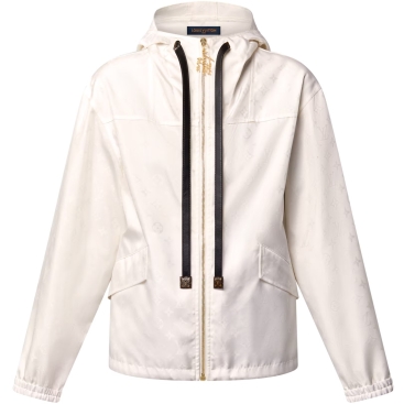 Áo khoác nữ Louis Vuitton Leather Accent Zip-Up Jacket