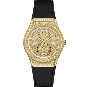 Đồng hồ nữ Guess Multifunction Crystallized Princess Black Gold Tone Ladies Watch GW0439L2