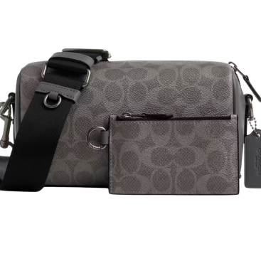 Túi Coach Axle Crossbody Bag in Signature Canvas Gray Charcoal CV762