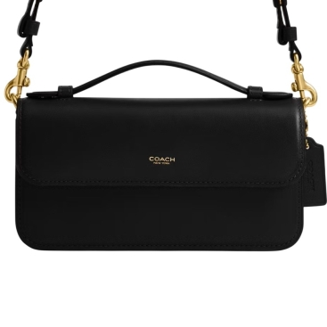Túi Coach Elora Top Handle Leather Crossbody Clutch Bag Black CCY30