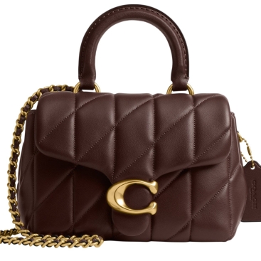 Túi Coach Tabby Top Handle Bag With Quilting Dark Brown CCC12