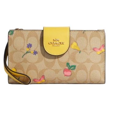 Ví điện thoại Coach Phone Wallet In Signature Canvas With Dreamy Veggie Print C8751