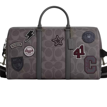 Túi Coach Venturer Bag In Maxi Signature Canvas With Patches Grey Multi CCG42