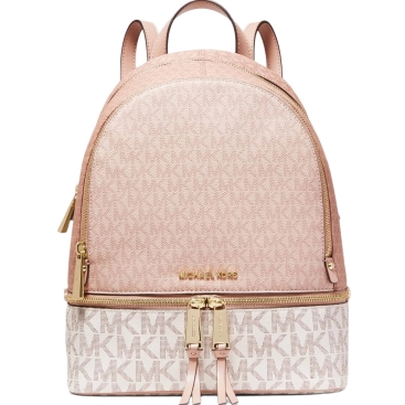 Balo Michael Kors Rhea Zip Medium Monogram Backpack Ballet Pink Mix
