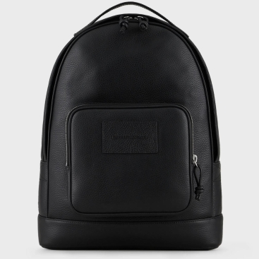 Balo Unisex Emporio Armani Tumbled leather backpack