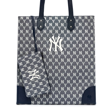 Túi Tote MLB NY Monogram Jacquard Shopper Bag New York Yankees 3AORL031N-50NYS Màu Xanh