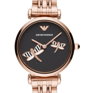Đồng hồ nữ Emporio Armani Dragonfly Gianni T-Bar AR11206 Black Dial Watch for Women