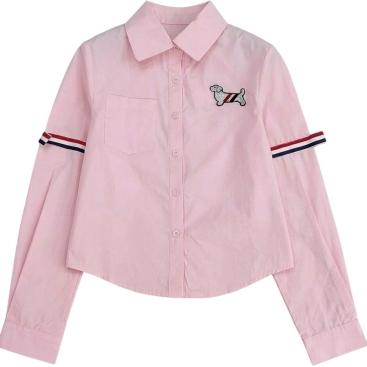 Áo sơ mi nữ tay dài hoa tiết chó Thom Browne