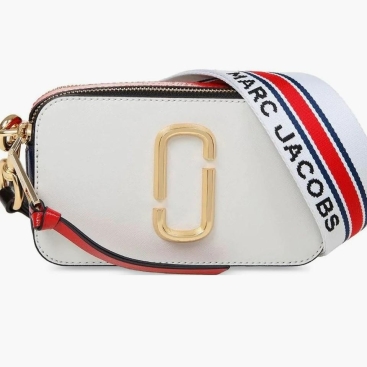Túi đeo vai nữ Marc Jacobs màu trắng The Snapshot Crossbody Camera Bag New Coconut Multi