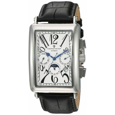 Đồng hồ nam Christian Van Sant Men´s Prodigy Stainless Steel Automatic Watch with Leather Strap