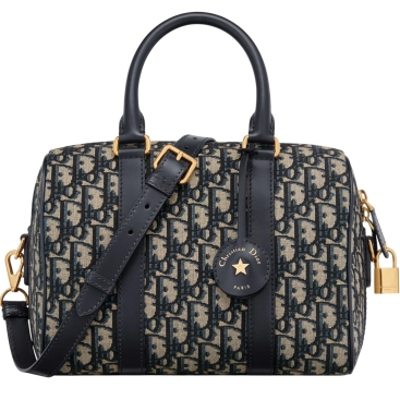 Túi Dior Groove 25 Bag Blue Dior Oblique Jacquard
