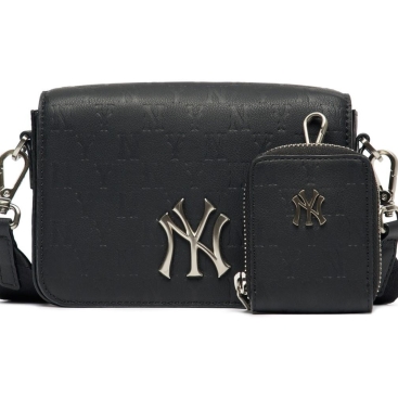 Túi đeo vai MLB NY Mini Monogram Embo Crossbag New York Yankees Black 3ACRS032N-50BKS màu đen