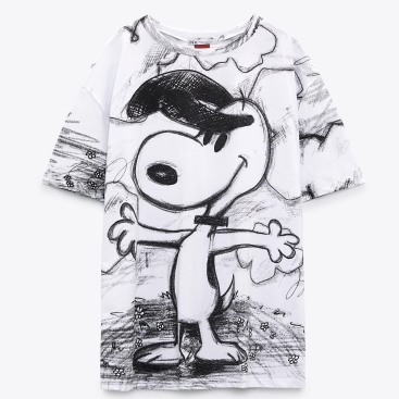 Áo thun Zara Snoopy Peanuts T-Shirt