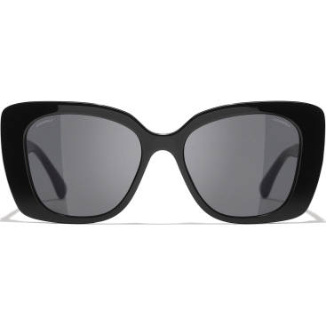 Mắt kính Chanel Square Sunglasses Black Acetate Frame Grey Lenses CH5422B