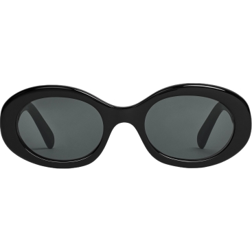 Kính mát nữ Celine Triomphe 01 Sunglasses In Oval Black Acetate Frame