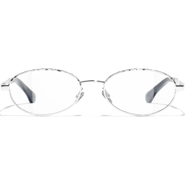 Mắt Kính Chanel Oval Silver Frame Eyeglasses
