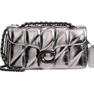 Túi Coach Tabby Shoulder Bag 20 With Quilting Metallic Leather Anthracite CW596