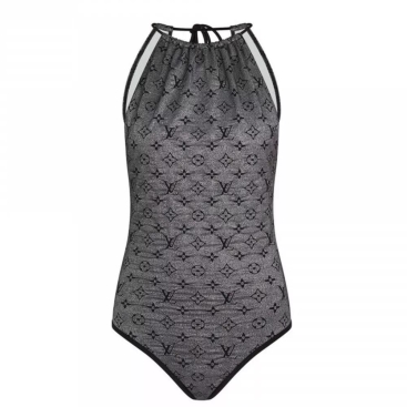 Đồ bơi Louis Vuitton Glittery Monogram Jersey One-Piece Swimsuit 1A8R8O Grey