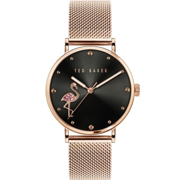 Đồng hồ nữ chim hồng hạc Ted baker Phylipa Flamingo Analogue Watch With Stainless Steel Strap