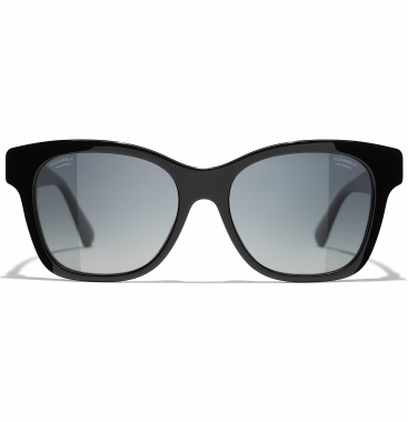 Mắt kính thời trang Chanel Rectangular Sunglasses Black Blue Gradient Acetate Frame CH5482