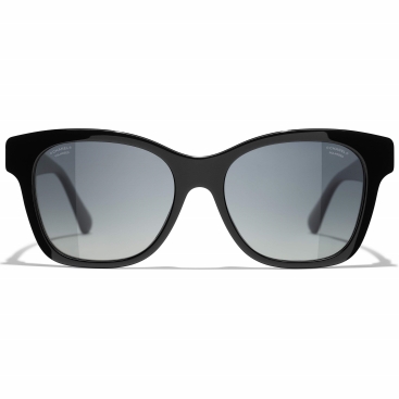 Mắt kính thời trang Chanel Rectangular Sunglasses Black Blue Gradient Acetate Frame CH5482