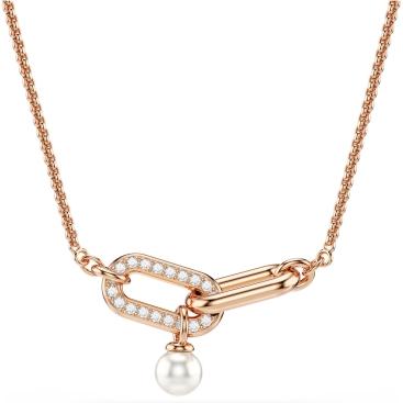 Dây chuyền Swarovski Constella Pendant Crystal Pearl Round Cut White Rose Gold-tone Plated 5728589