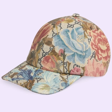 Nón Gucci GG Supreme Flora print Baseball Hat
