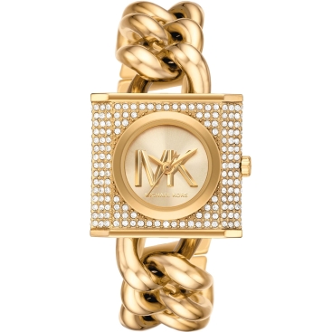 Đồng hồ nữ Michael Kors Mini Lock Pavé Gold-Tone Chain Watch MK4711