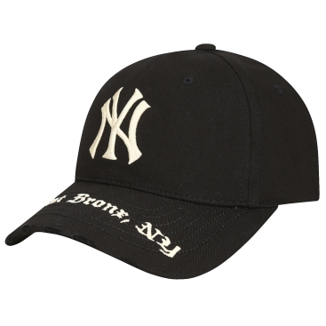 Nón NY MLB Gothic Address Structure Ball Cap New York Yankees Black 32CPKP111-50L