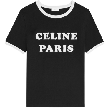 Áo thun nữ Celine Paris 70s T-shirt In Cotton Jersey Black