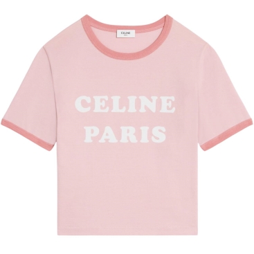 Áo phông nữ Celine Paris 70s T-shirt In Cotton Jersey Light Rose