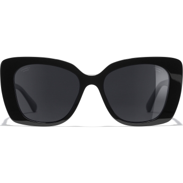 Kính Chanel Square Sunglasses Black Acetate Frame Grey Lenses CH5422B