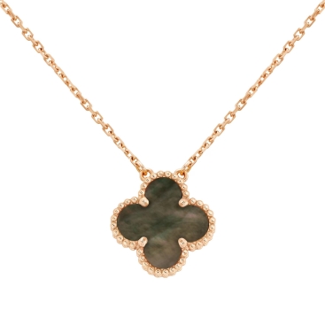 Dây Chuyền cỏ 4 lá Van Cleef & Arpels Vintage Alhambra Necklace Pendant In Stone Mother-Of-Pearl VCARP4KK00