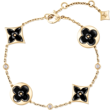Vòng tay Louis Vuitton Color Blossom BB Multi-Motif Bracelet Yellow Gold Onyx and Diamonds