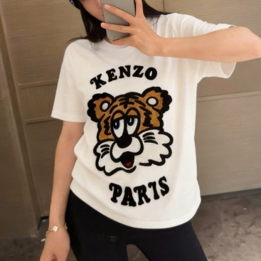 Áo thun nhiều màu unisex đầu cọp Kenzo