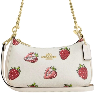 Túi Coach Teri Shoulder Bag With Strawberry Print Chalk Multi CAL62