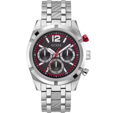  Đồng hồ nam Guess Mens Silver Tone Multi-function Watch GW0714G1