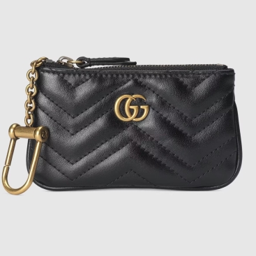 Ví Gucci Mini GG Marmont Key Case Chevron Matelassé Leather