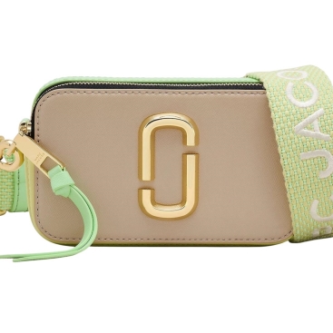 Túi xách Marc Jacobs màu nâu be The Colorblock Snapshot Crossbody Bag Peppermint Multi