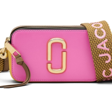 Túi xách Marc Jacobs màu hồng The Colorblock Snapshot Crossbody Bag Bow Pink Multi