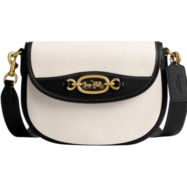 Túi Coach Harley Shoulder Bag Salt Stone Black CR738