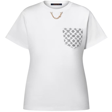 Áo LV nữ Louis Vuitton Signature Plaque T-Shirt