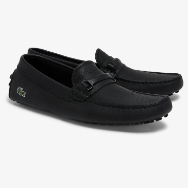 Giày mọi nam Lacoste Ansted Men’s Leather Loafers in Black 