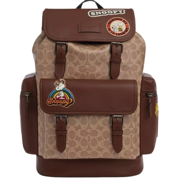Balo Coach X Peanuts Sprint Backpack In Signature Canvas With Patches CBI44