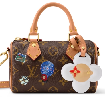 Túi Louis Vuitton Nano Speedy Monogram Snowy Pearl