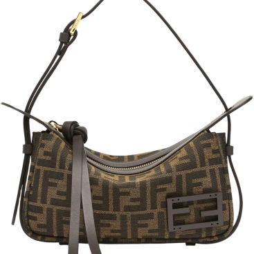 Túi xách nữ Simply Fendi Brown FF Jacquard Fabric Mini Bag