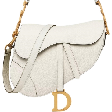 Túi Dior Yên Ngựa Saddle Bag With Shoulder Strap Latte Grained Calfskin