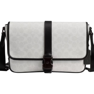 Túi Coach Nam League Messenger Bag In Signature Canvas White CU202